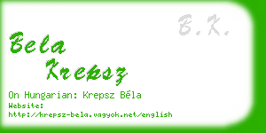 bela krepsz business card
