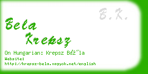 bela krepsz business card